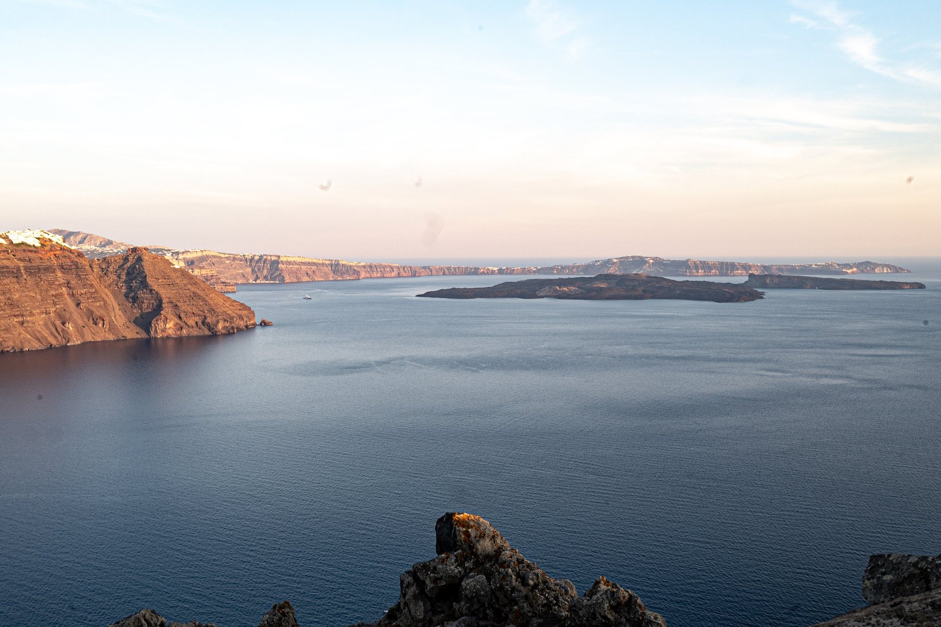 Nea Kameni island - the active volcanic dome at the heart of the Santorini caldera