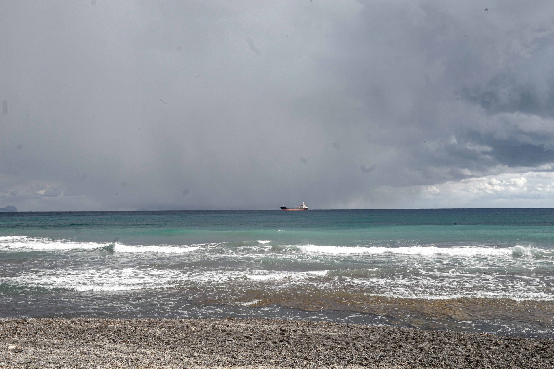 The volcanic seabed landscape around the Kolumbo submarine crater